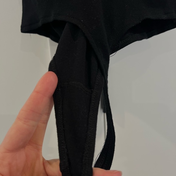 Open Edit center ruched bodysuit in black - Picture 6 of 8